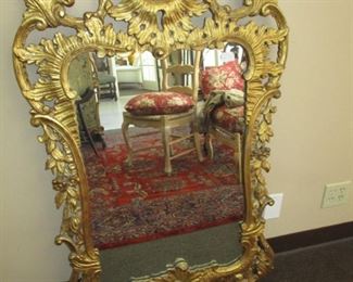 Gold Leaf Wood Mirror