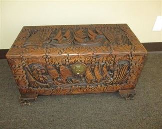 Carved Korean Chest