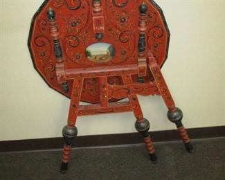 Painted Jacobean Tilt Top Table $145