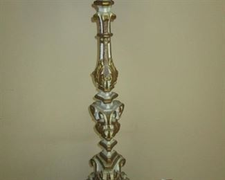 Pricket Candlestick Wood Lamp