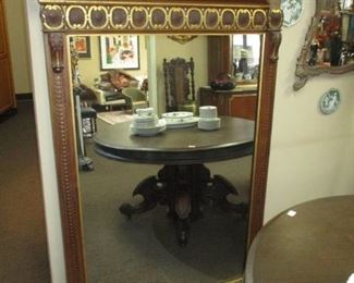 Carved Walnut French Mirror $250