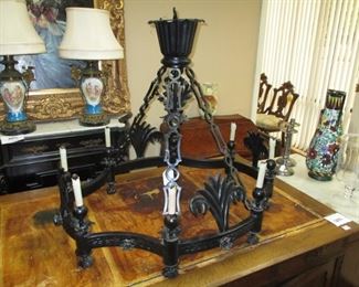 Lg Iron Chandelier $95