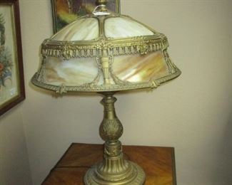 Slag Glass Table Lamp $250 as is