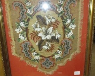 Beaded Victorian Fire Screen