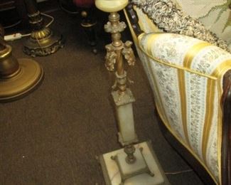 Onyx Base Floor Lamp w/ Figures