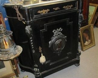 Victorian Ebonized Parlor Cabinet