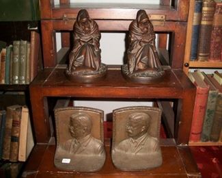 Teddy Roosevelt  bookends    (READING MONK BOOKENDS ARE SOLD)
