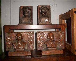  Shakespeare bronze bookends             (MARK TWAIN BOOKENDS ARE SOLD)