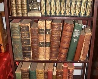 Various 19th century leather books and sets