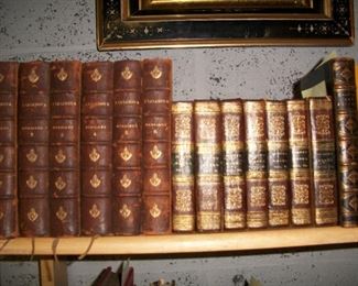 6 vol 1860's  Casanova Works and 7 vol  1880's Scott's Works sets, both leather.