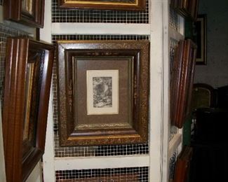 More 19th century engravings (including Durer) and chromos in antique frames