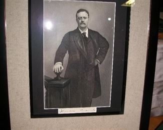 Large 18" x 22" Teddy Roosevelt steel engraving  1900 