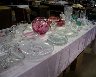 Beautiful selection of crystal, decorative glassware