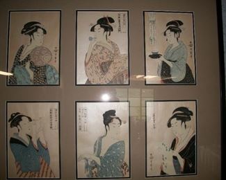 Large framed picture of Japanese women