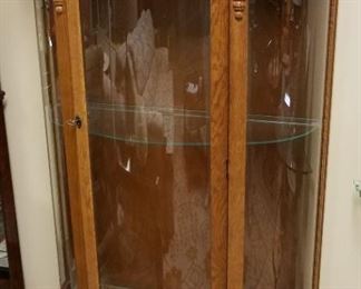 Oak Curved Glass Curio (SOLD)