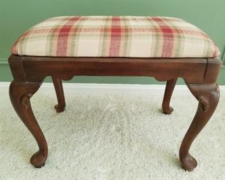 Plaid Bench Seat/Ottoman (SOLD)