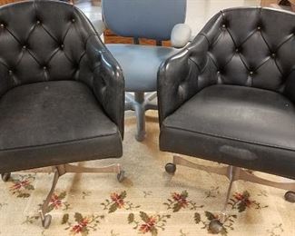 Set of 2 black office chairs (SOLD)