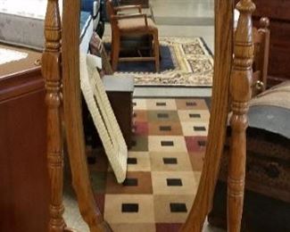 Oak Cheval Mirror