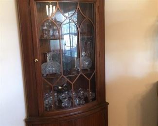 MATCHING PAIR of corner china cabinets!!!