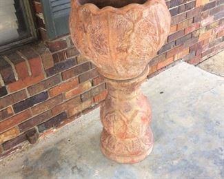 One of a PAIR of terracotta tall flower pots!