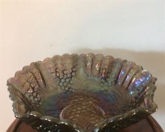 Carnival Glass..... unusual color!