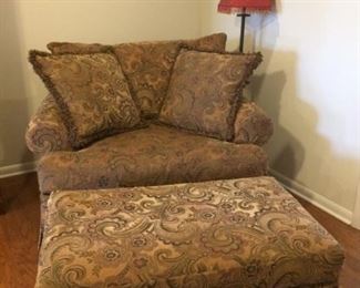 Great comfy chair and ottoman for 2!