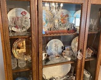 Buffet/China cabinet filled with good dishes