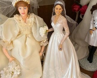 Kate Middleton wedding figurine, Princess Di wedding figurine