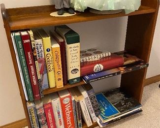 Small bookcase, books