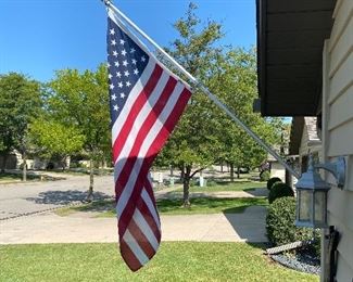 American flag and pole