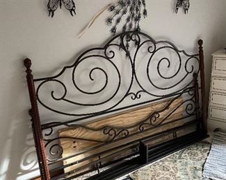 Beautiful bed frame, rugs