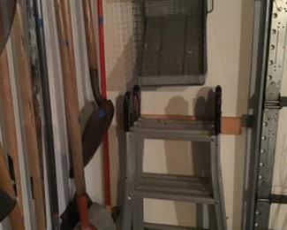 Ladder, yard tools
