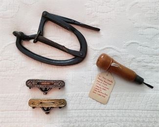 $5 ea, (2) Vintage Stanley String Level.  $20, Stanley Rule & Level tool handle & 9 tools  1874-1896