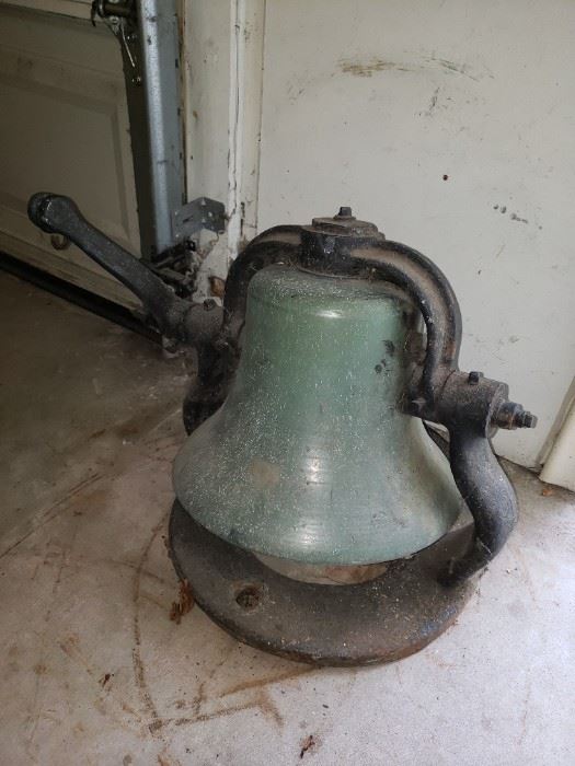 $1000, Vintage Locomotive Bell,  numbers 211, 1393, 188, and 18 stamped on top.
