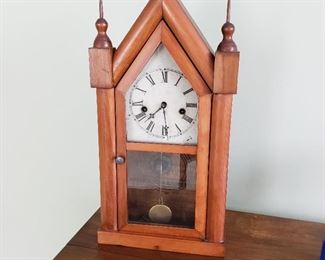 $45  Antique Waterbury Steeple Clock, 8 day/30 hr