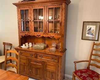Pennsylvania House pine sideboard are d with hutch