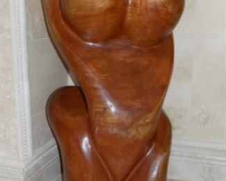 Exotic Oversized Hardwood Sculpture