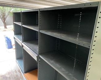 metal shelves