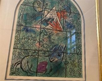 Chagall "Tribe of Issacher" window lithograph