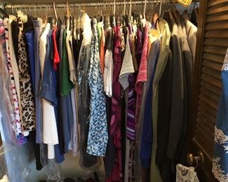 3 closets of women's designer & better name clothes - most sized 12, size 14, size XL, size 1X, size 2X, size 3X