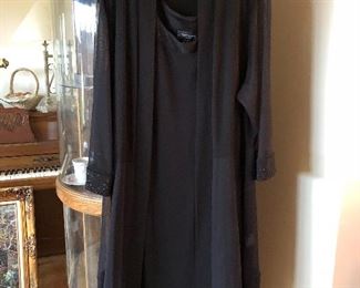 R&M Richards 2pc sheer coat dress sz 1X for black tie