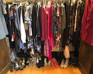Designer clothes for women sz 10, 12, 14, 16, L, XL, 1X, 2X, 3X includes Lauren Ralph Lauren and lots of shoes in size 11