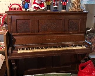 Antique Everett Piano company Eastlake c. 1895 Cabinet Grand