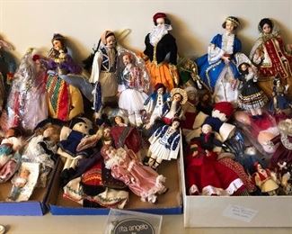 vintage Greek folk dolls & misc vintage dolls
