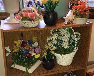 vintage beaded floral arrangements