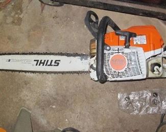 Stihl MS362C Chain Saw.  BID ONLINE at https://narhiauctions.hibid.com/auction/231629/online--robert-j--strong-estate/