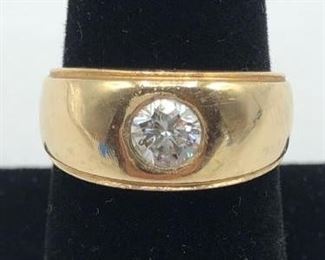 Gents 14KT and Diamond Ring