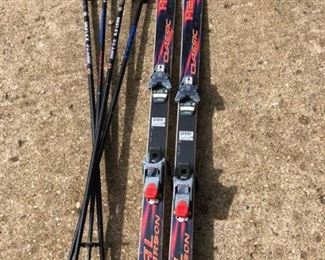 Head 165 Skis and Poles