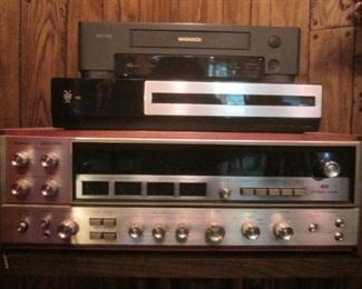 AKAI CR-80T 8 Track and SANSUI QRX-7500 and JVC TD-V541 and  SONY CDP-C445 and SONY BLUE RAY BDP S580