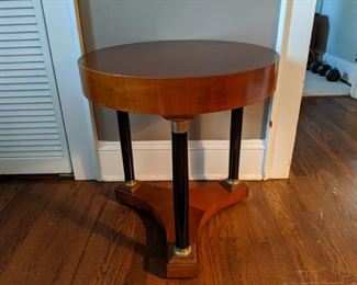 One of a pair of Italian Biedermeier-style side tables.